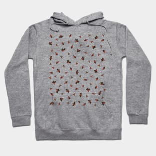 Pine Cones and Holly Berries Christmas Winter Forest Foliage Hoodie